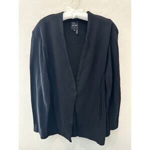 NIC + ZOË | Black Onyx Open Front Cardigan Blazer Jacket NWT | Size XXL